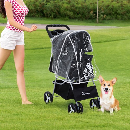 Foldable pet dog cat stroller - foldable,