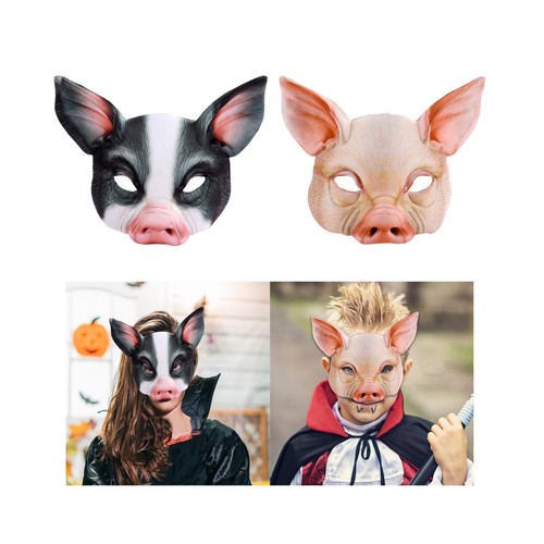 Half face animal mask cosplay - half,