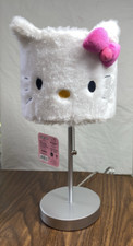 NWT Hello Kitty Plush Shade Stick Lamp, White and Pink 15" H x 7" W