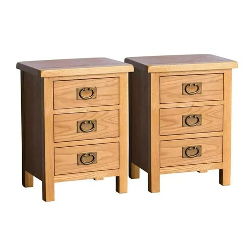 Oak bedside cabinets drawer - cabinets,