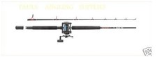 2 x Abu Garcia  Muscle Tip Boat Fishing Rods + Abu Multiplier Sea Fishing Reels