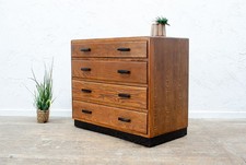 OAK MID CENTURY CHEST OF 4 DRAWERS 1950S UTILITY VINTAGE DELIVERY AVAILABLE