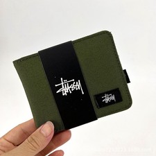 Stussy Green Canvas Wallet