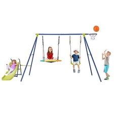 4-in-1 Outdoor Kids Swing Set