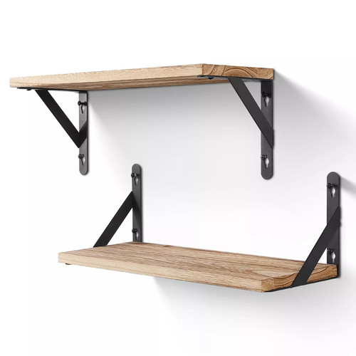 2pcs wooden floating - wooden, shelves