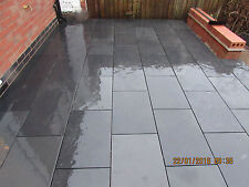 Slate Paving Slabs Patio Floor Tiles Black 100x100 Sample 15mm Thick FREE DEL