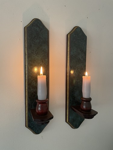Pair vintage wall - wall, candle