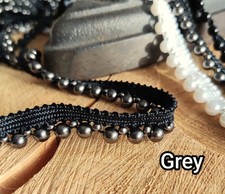 Pearl Lace Trim Beaded Pearls