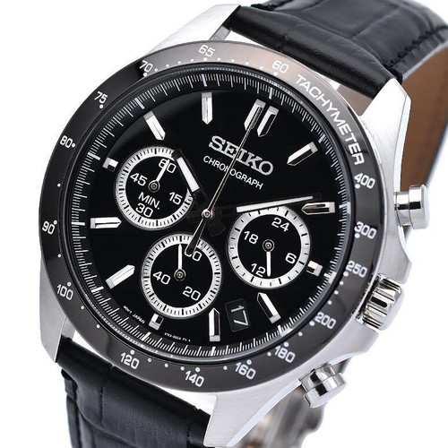 Seiko spirit black - black, dial
