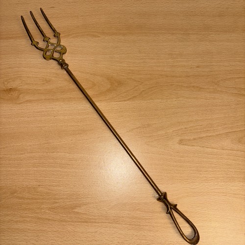 Vintage brass toasting fork - vintage,