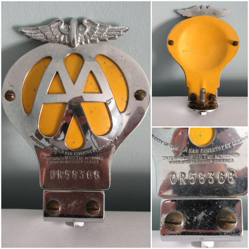 Vintage car badge - aa,