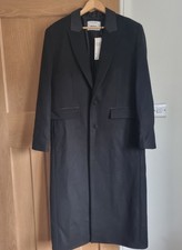 Zara new with tags long black wool coat size large