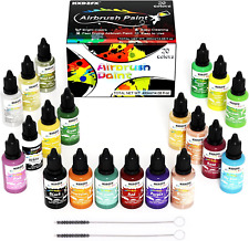 HXDZFX Airbrush Paint Set - 20 Colors × 20Ml Quick Dry Air Brush Paint Sets, Wat