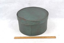 antique pantry box teal green paint  9.5x5.25 original 19th 1800