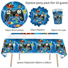 Boys Gaming Foil balloons Blue Age set game controller birthday party decoration