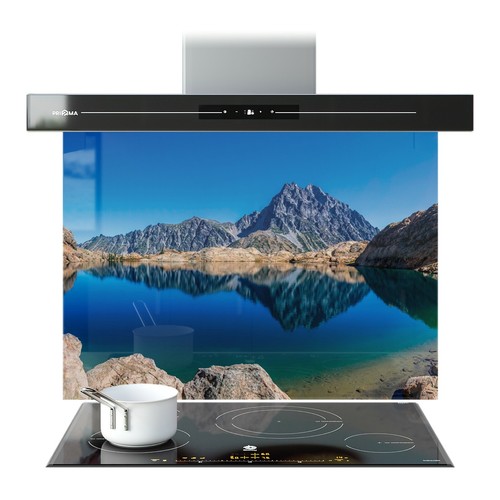 Kitchen glass splashback - kitchen,
