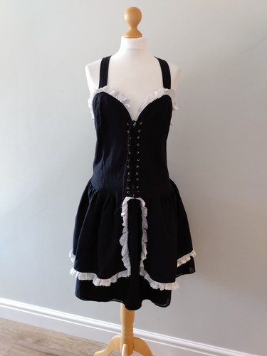 Black white corset dress short - corset,