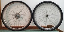 Pair Retro 26” MTB Wheels Araya Rims 50HE RX-7 Shimano Hub EXAGE HB-RM50 FH-HG50