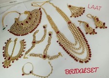 Bollywood Style Wedding Bridal Dulhan Long Kundan Rani Haar Necklace Jewelry Set