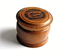 Vintage wood Tobacco jar with