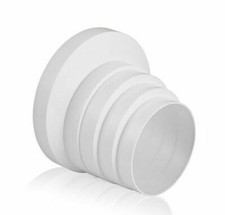 Ducting Pipe Reducer PVC 100mm 110mm 120mm 125mm 150mm Extractor Fan Multistage