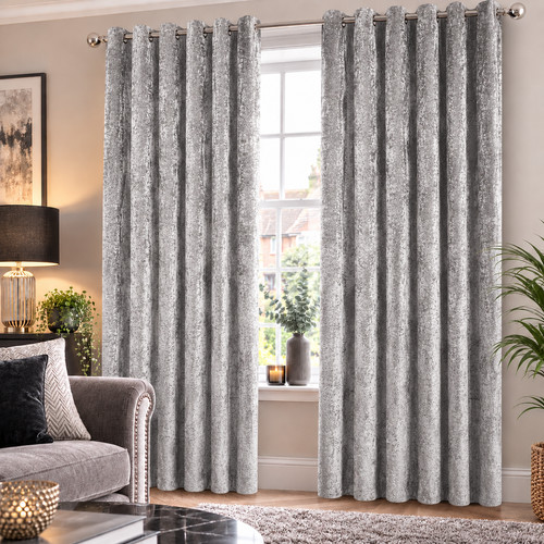 Luxury crushed velvet curtains - crushed,
