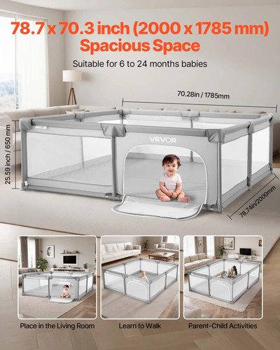 Baby playpen x - playpen,, 78.7″
