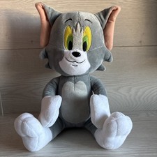 Tom and Jerry Plush Tom Cat Bandai Namco Soft Toy 12" Teddy Grey Cuddly Stuffed