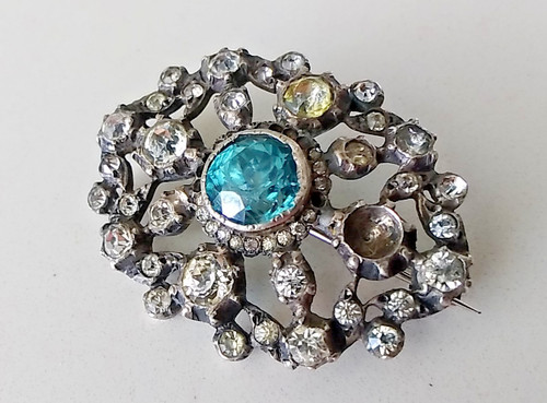 Antique silver brooch - brooch, old