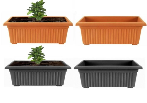 Plastic trough plant planter - trough,