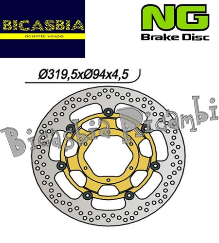 19049 front brake disc - 19049, ng