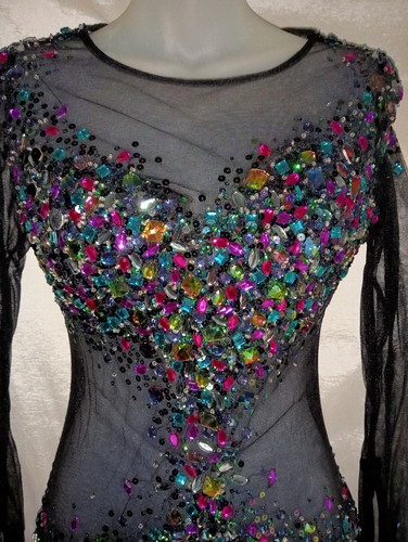 Jovani black sheer illusion - sheer,
