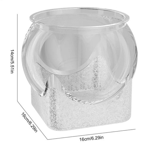 Transparent round fish bowl - transparent,
