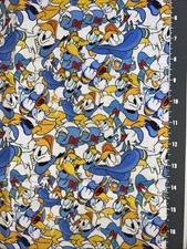 Disney Donald Duck Custom Cotton Fabric FQ 18” By 28” New