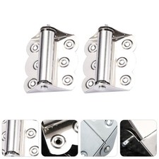  2 Pcs Swinging Door Hinge Cabinet Gate Spring Foldable Folding Shutters Hinges