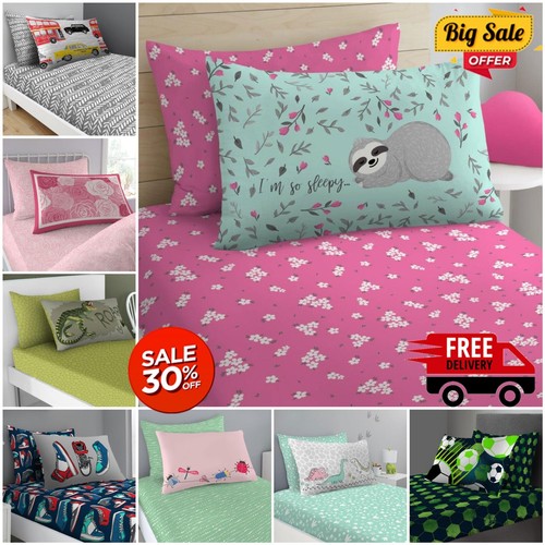 Kids fitted bed - bed, sheets