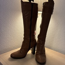 Faith Knee-high Tan Leather