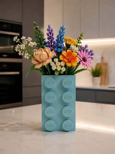 Lego inspired brick vase - lego,