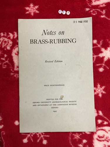 Notes brass rubbing 1945 - brass, ,
