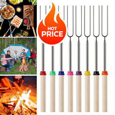4/8X Marshmallow Toasting Forks Smores Sticks for Fire Pit Telescoping Marshm UK