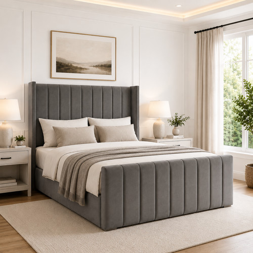 Winged panel bed - winged, plush