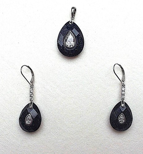 Tear drop diamonique blue - drop,