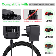 Charger for Black&Decker 18V/20V BL2018 LBXR20 LBXR20-OPE LBX20 Li-ion Battery