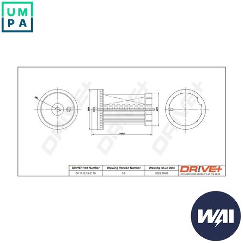 Fuel filter dp1110 0179 for - fuel,