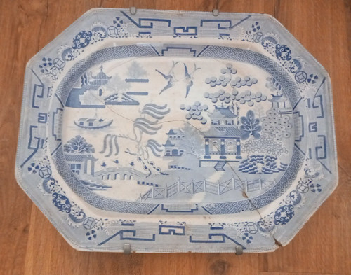 Large willow pattern plate - willow,