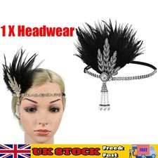 1920s Headband Natural Feather