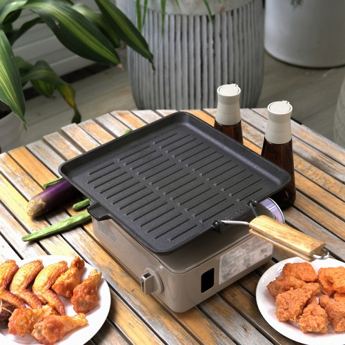 Cast iron frying enamel pan - iron,