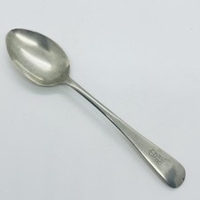 Vintage 1950s Silver Nickel 15.5cm Spoon Engraved GR 1951 with Crown