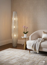 Next Nickel Large Oriana 3 Light Floor Lamp