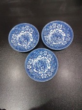 3 Royal Tudor Ware - Coaching Taverns - Blue (1828) 5 3/4" Saucer Plates